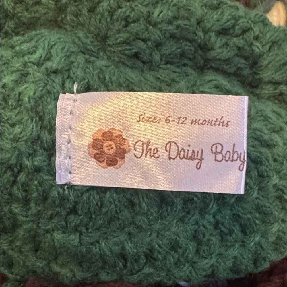 Daisy Baby Unisex Infant Owl Beanie Hat Hunter Green Photography 6-12 months NWT